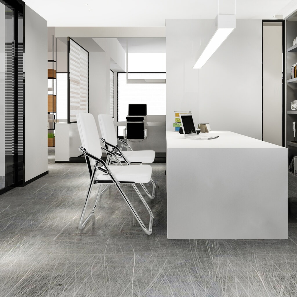 N° de l'image du produit 4 : Chaise de réunion / chaise-visiteur hjh OFFICE / ESTO PU, blanc
