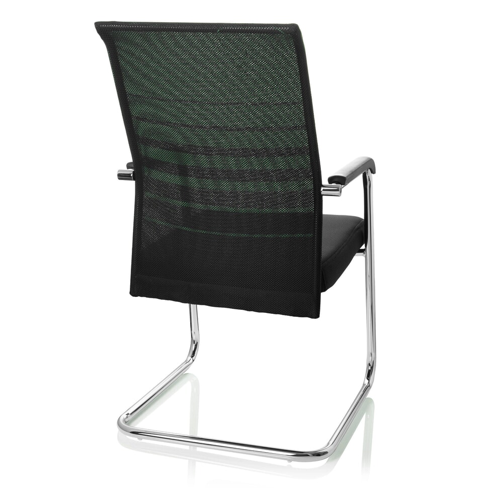 N° de l'image du produit 9 : Chaise de réunion / chaise-visiteur hjh OFFICE / FALCONE V tissu, noir/vert