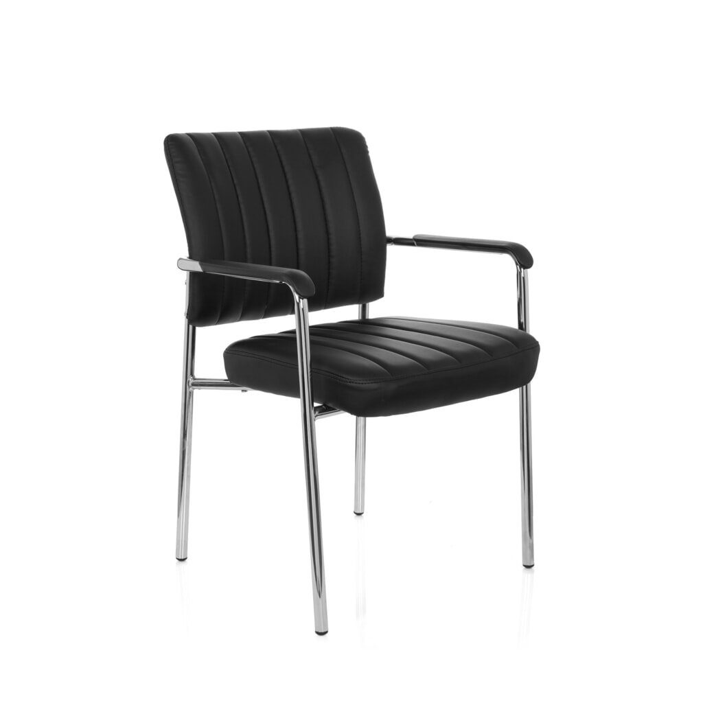 Chaise de réunion / chaise-visiteur hjh OFFICE / SOMOS V PU, noir N° de l'image du produit 2 : Chaise de réunion / chaise-visiteur hjh OFFICE / SOMOS V PU, noir