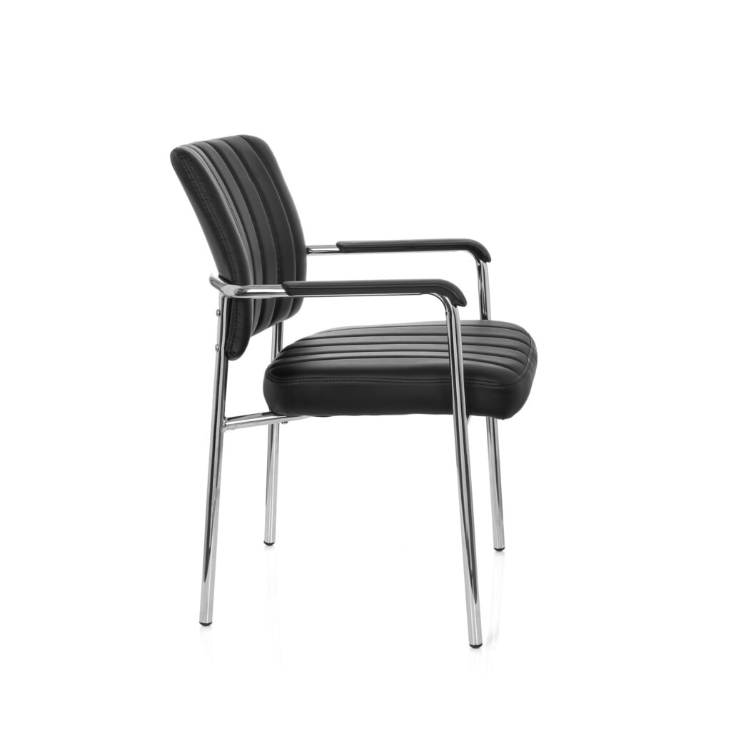 Chaise de réunion / chaise-visiteur hjh OFFICE / SOMOS V PU, noir N° de l'image du produit 3 : Chaise de réunion / chaise-visiteur hjh OFFICE / SOMOS V PU, noir