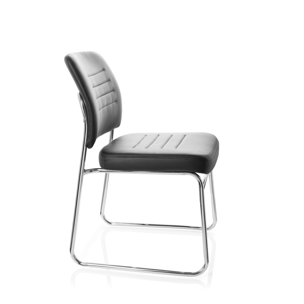 Chaise de réunion / chaise-visiteur hjh OFFICE TONSO V similicuir, noir N° de l'image du produit 3 : Chaise de réunion / chaise-visiteur hjh OFFICE TONSO V similicuir, noir