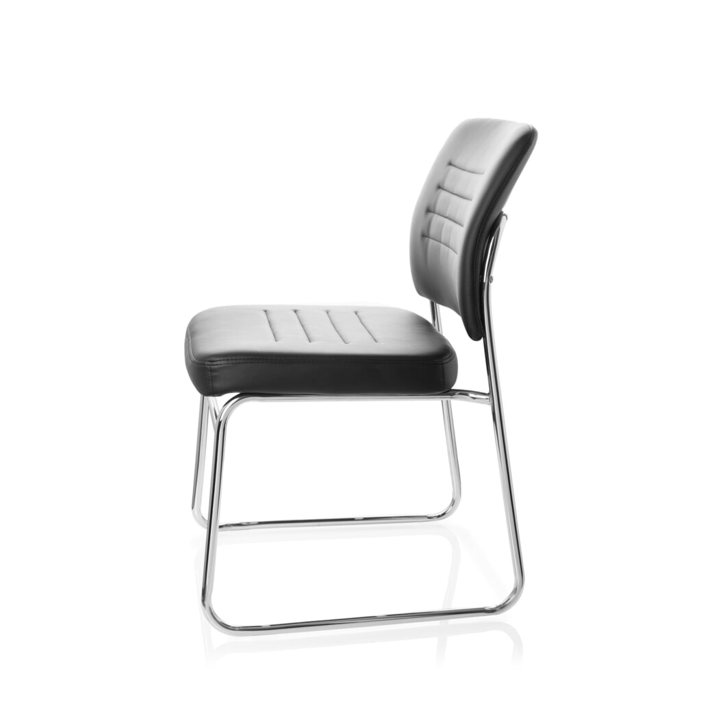 N° de l'image du produit 9 : Chaise de réunion / chaise-visiteur hjh OFFICE TONSO V similicuir, noir