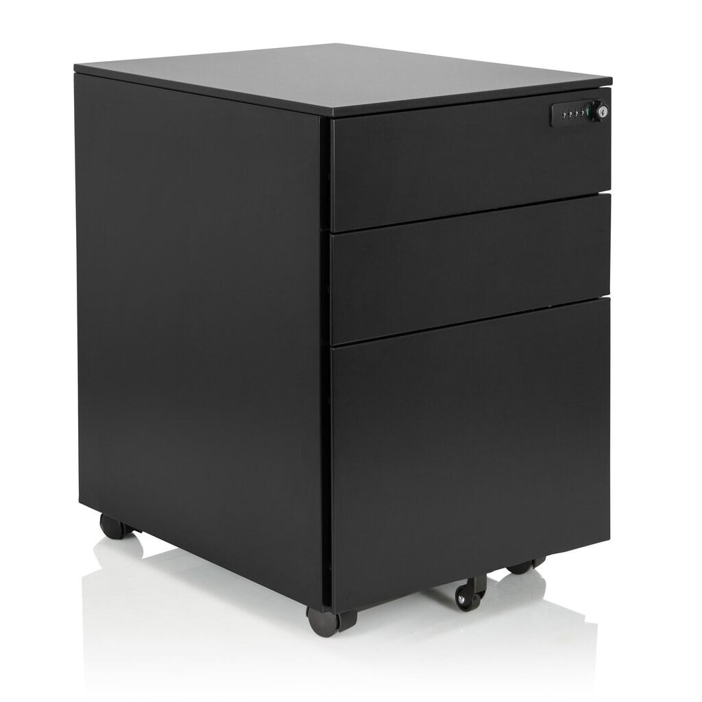 Caisson à roulettes hjh OFFICE COLOR OS I métal, noir avec serrure à combinaison N° de l'image du produit 8 : Caisson à roulettes hjh OFFICE COLOR OS I métal, noir avec serrure à combinaison