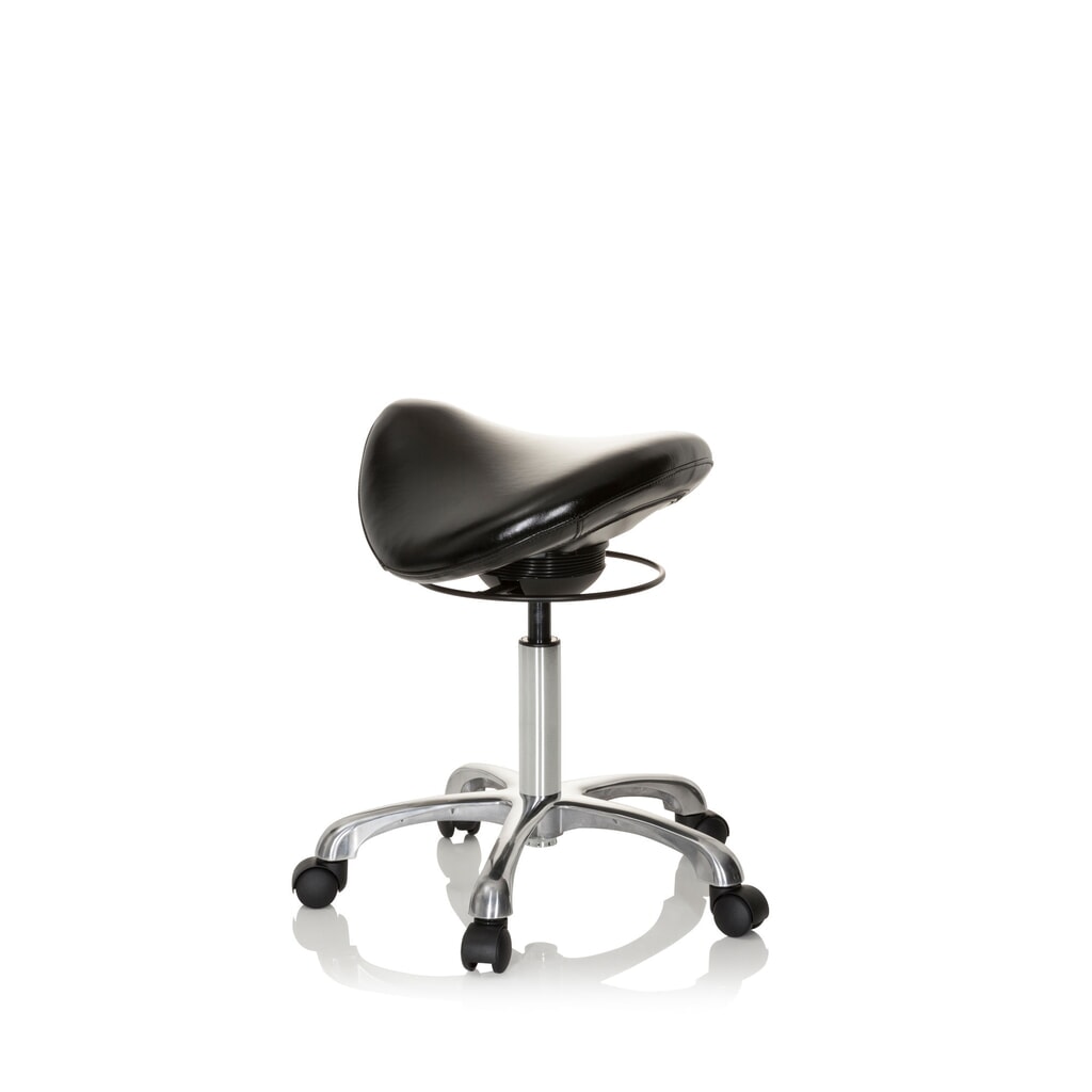 N° de l'image du produit 8 : hjh OFFICE tabouret ergonomique / tabouret-selle ORTHO SIT PU similicuir, noir