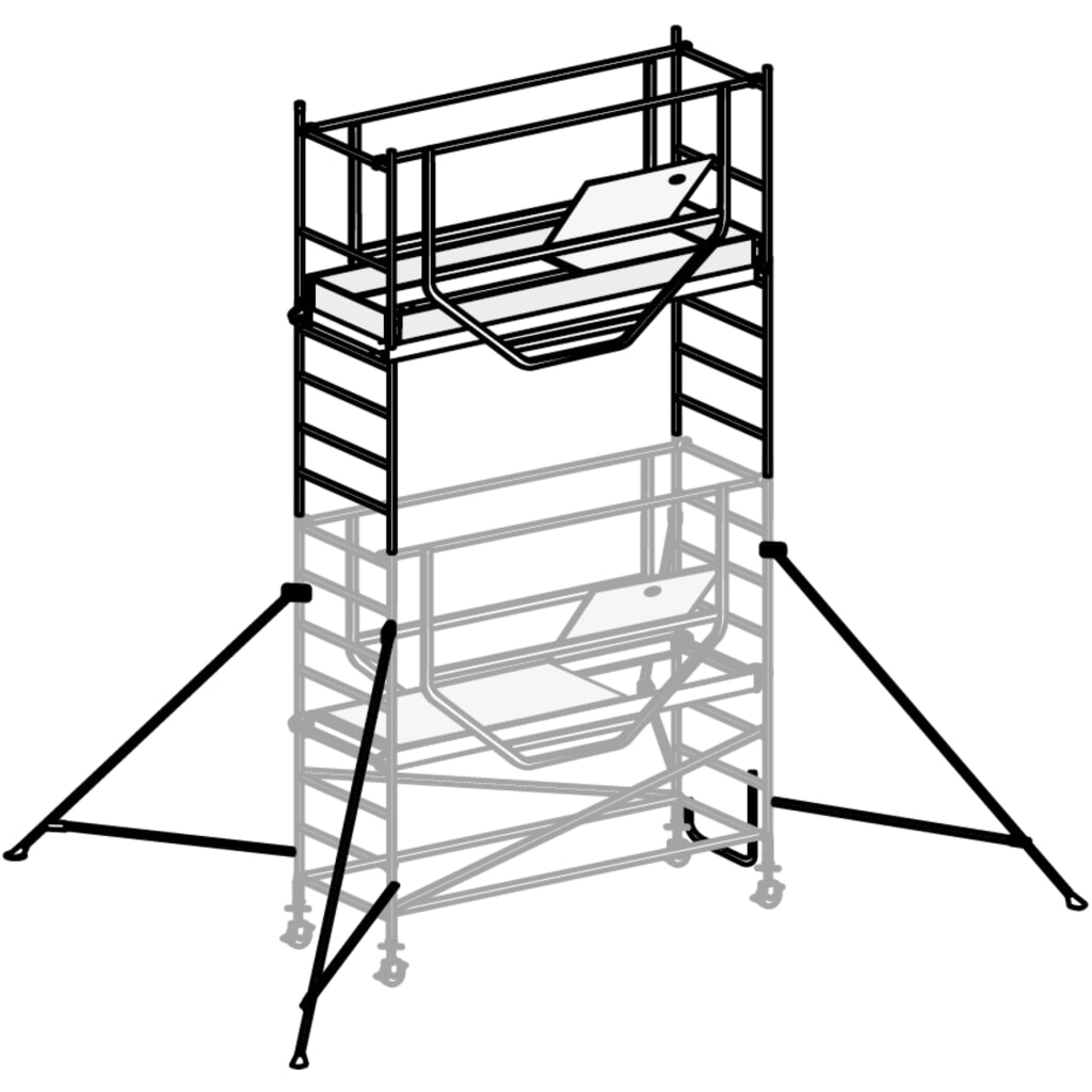 HYMER Échafaudage roulant HYMER ADVANCED SAFE-T module d’extension 2 Illustration du produit: HYMER Échafaudage roulant HYMER ADVANCED SAFE-T module d’extension 2