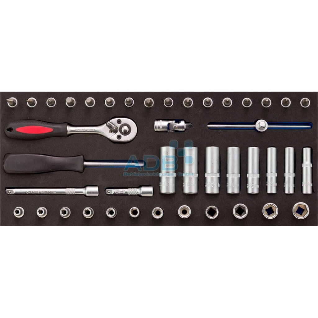 Insert pour servante d'atelier pour jeu de 6 tournevis, module en mousse N° de l'image du produit 2 : Insert pour servante d'atelier pour jeu de 6 tournevis, module en mousse