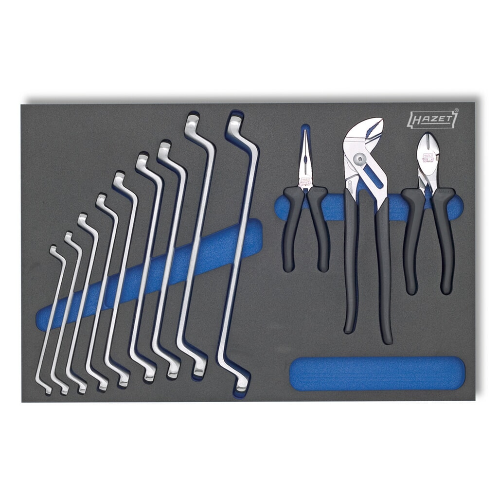 Jeu d’outils HAZET®, clés polygonales doubles + pinces, 12 pièces Illustration du produit: Jeu d’outils HAZET®, clés polygonales doubles + pinces, 12 pièces