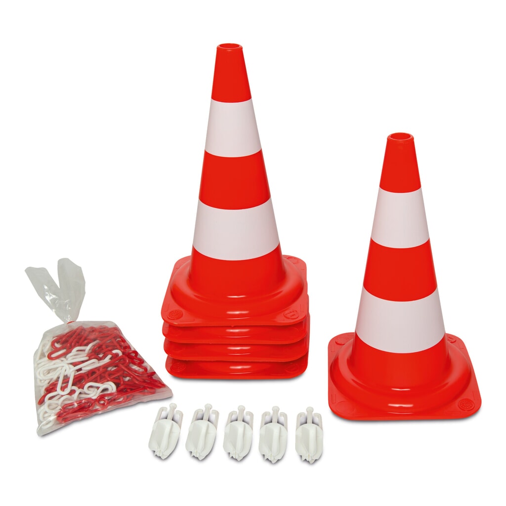 Jeu de cônes de signalisation, lumineux de jour, hauteur 500 mm Illustration du produit: Jeu de cônes de signalisation, lumineux de jour, hauteur 500 mm