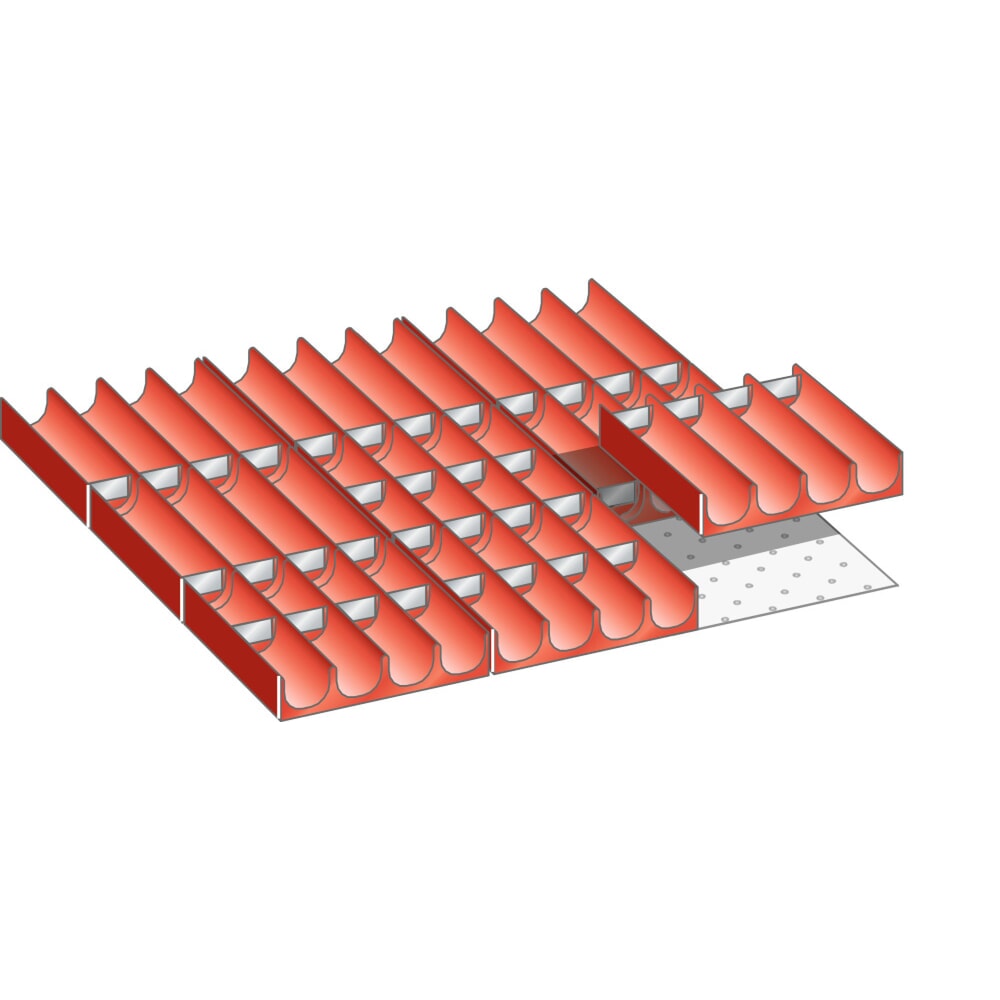 Illustration du produit: Jeu de godets LISTA 27x27E, (lxPxHF) 459x459x50 mm, 49 pièces