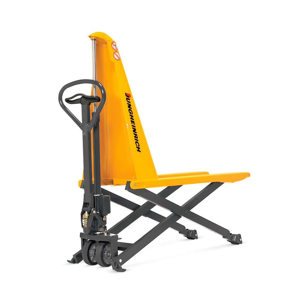 Illustration du produit: Transpalette à ciseaux Jungheinrich AMX 10, capacité de charge 1 000 kg, caoutchouc plein/nylon
