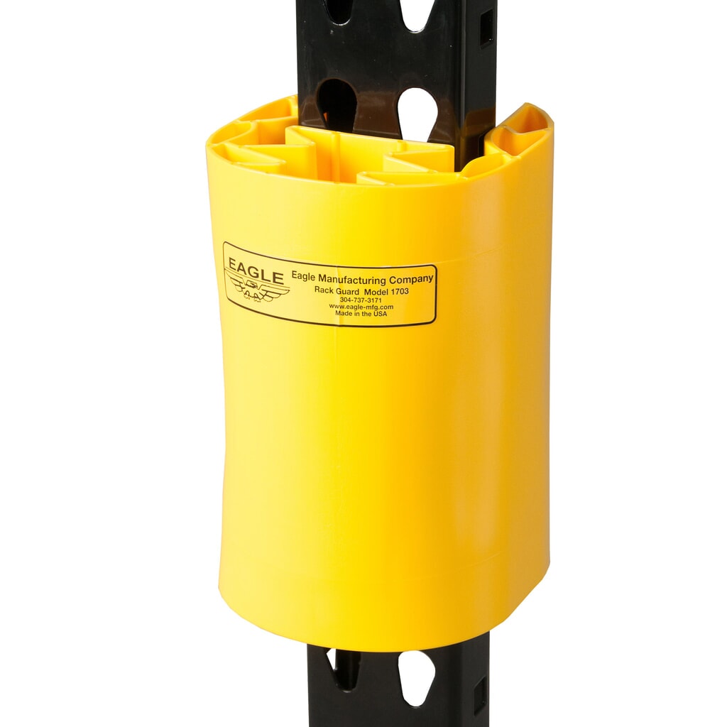N° de l'image du produit 2 : Justrite® Protection de montant de rayonnage Eagle, HDPE, pour lxP 75 x 75 mm