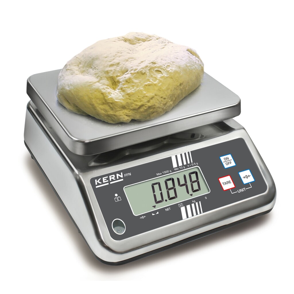 KERN Balance de comptoir en acier inoxydable FFN 3K0.5IPN, classe de protection IP 65, plage de pesée max. 3 kg N° de l'image du produit 3 : KERN Balance de comptoir en acier inoxydable FFN 3K0.5IPN, classe de protection IP 65, plage de pesée max. 3 kg