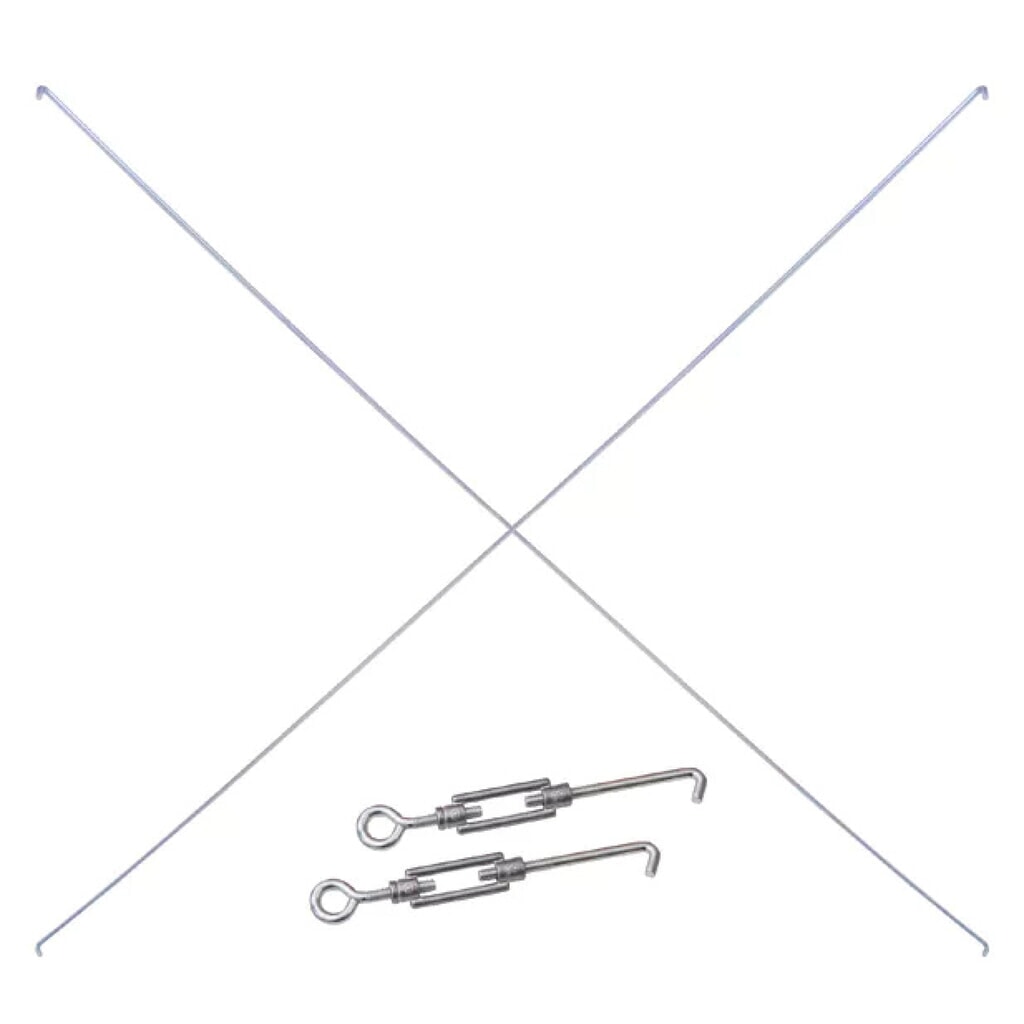 Kit d'entretoises en croix 1300 pour rayonnage à tablettes SCHULTE, (2 tendeurs, 2 entretoises diagonales) Illustration du produit: Kit d'entretoises en croix 1300 pour rayonnage à tablettes SCHULTE, (2 tendeurs, 2 entretoises diagonales)