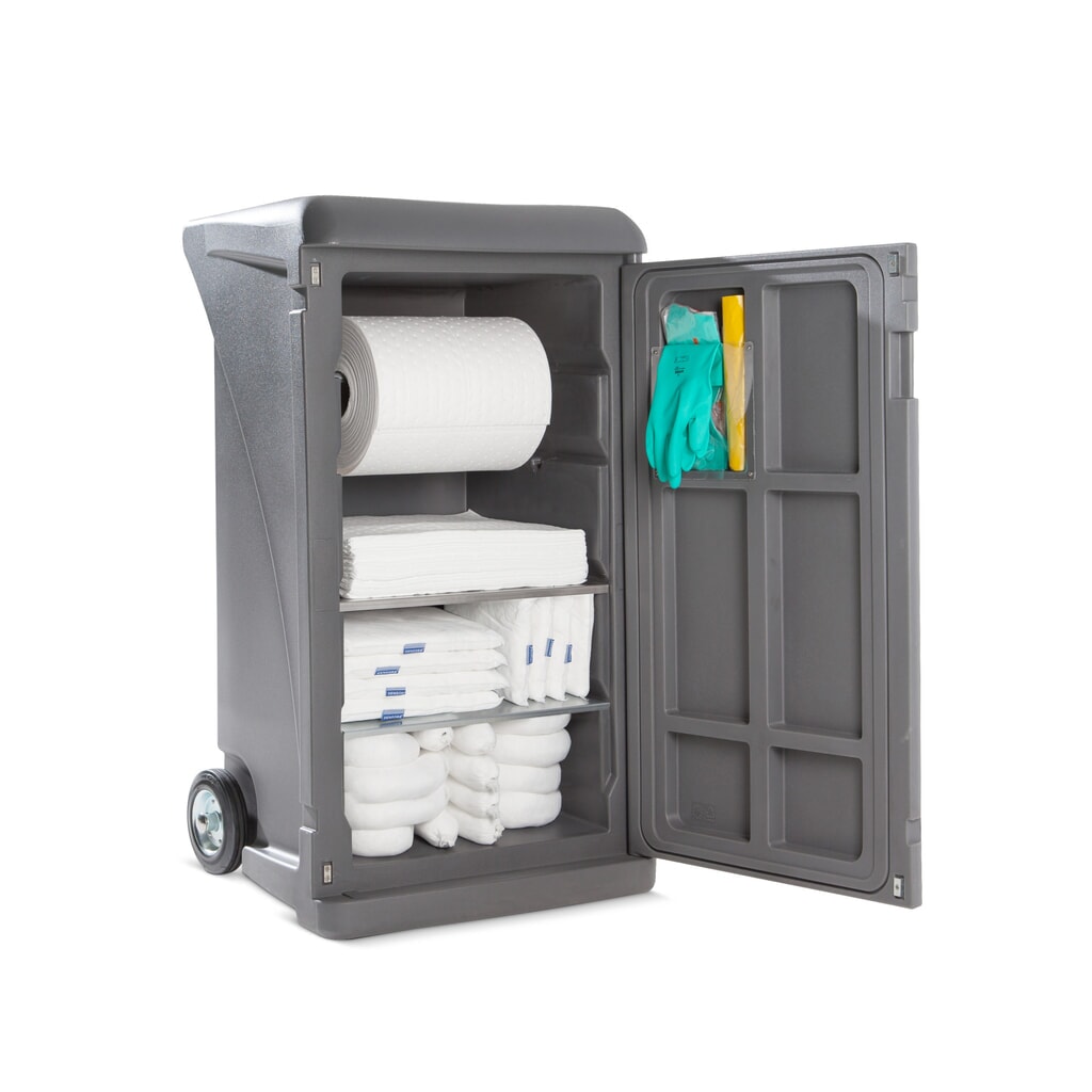 Illustration du produit: Kit d’urgence en caddy, huile, capacité d’absorption 218 l