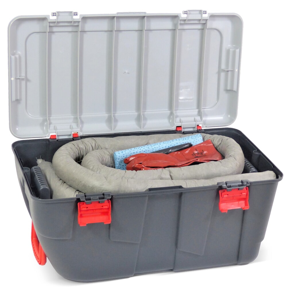 N° de l'image du produit 2 : Kit d’urgence Universal, capacité d’absorption 75 litres, valise à roulettes