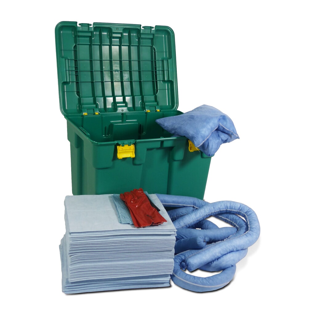 Kit d’urgence, benne à roulettes Huile, contenance 150 l, bleue N° de l'image du produit 2 : Kit d’urgence, benne à roulettes Huile, contenance 150 l, bleue