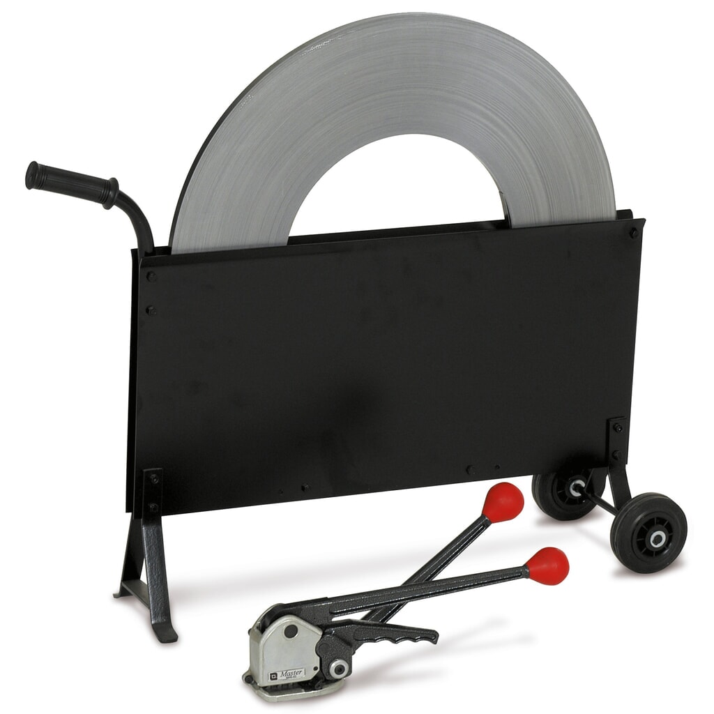 Kit de cerclage Universal pour feuillard en acier, pour largeur de feuillard 16 mm Illustration du produit: Kit de cerclage Universal pour feuillard en acier, pour largeur de feuillard 16 mm