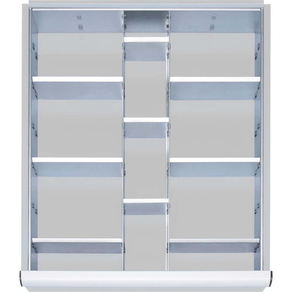 Illustration du produit: Kit de compartimentage de tiroir Steinbock®, pour dimensions de tiroir l x P 490 x 560 mm avec hauteur de façade 120-150 mm, 2x 9 cloisons de séparation