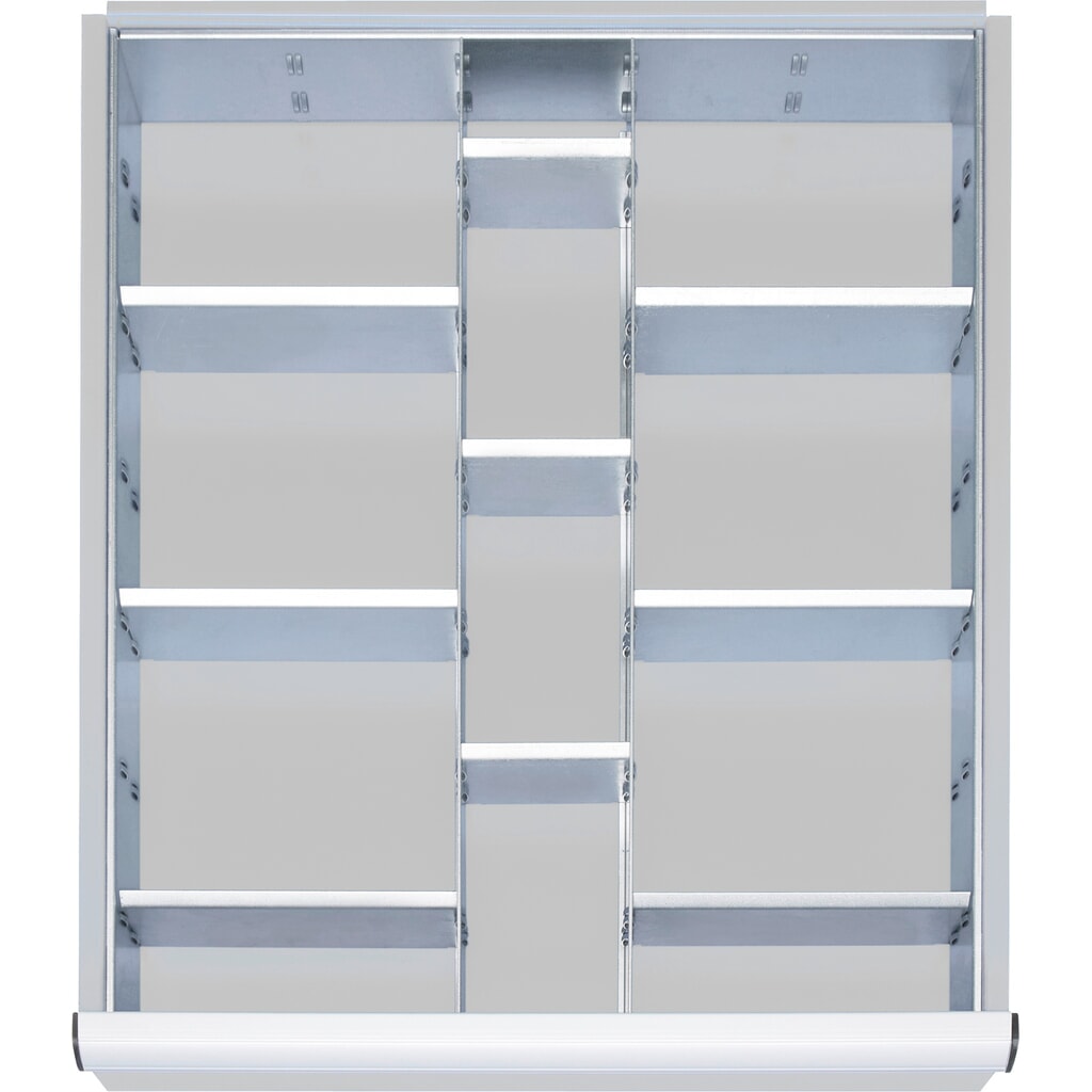Illustration du produit: Kit de compartimentage de tiroir Steinbock®, pour dimensions de tiroir l x P 490 x 560 mm avec hauteur de façade 180-360 mm, 2x 9 cloisons de séparation