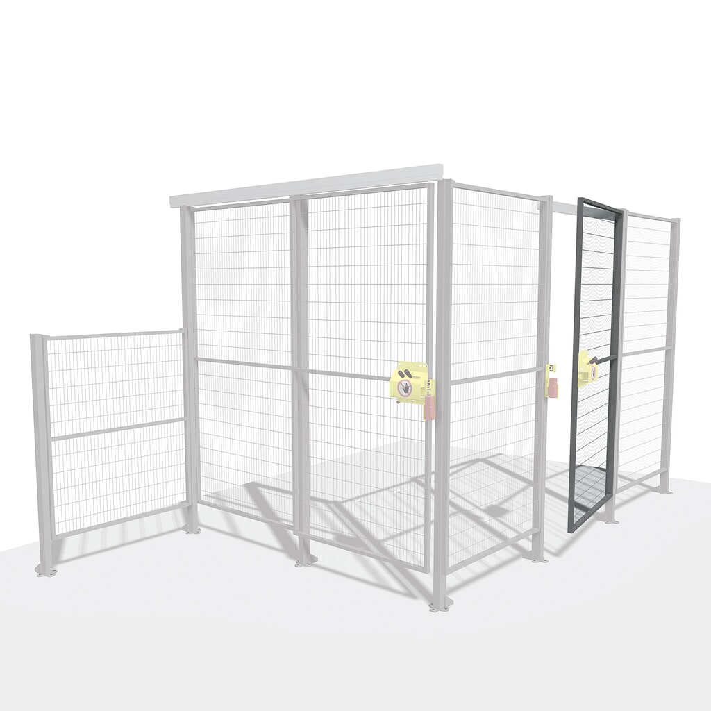 Illustration du produit: Kit de porte TROAX® SMART FIX avec SAFE LOCK, porte coulissante