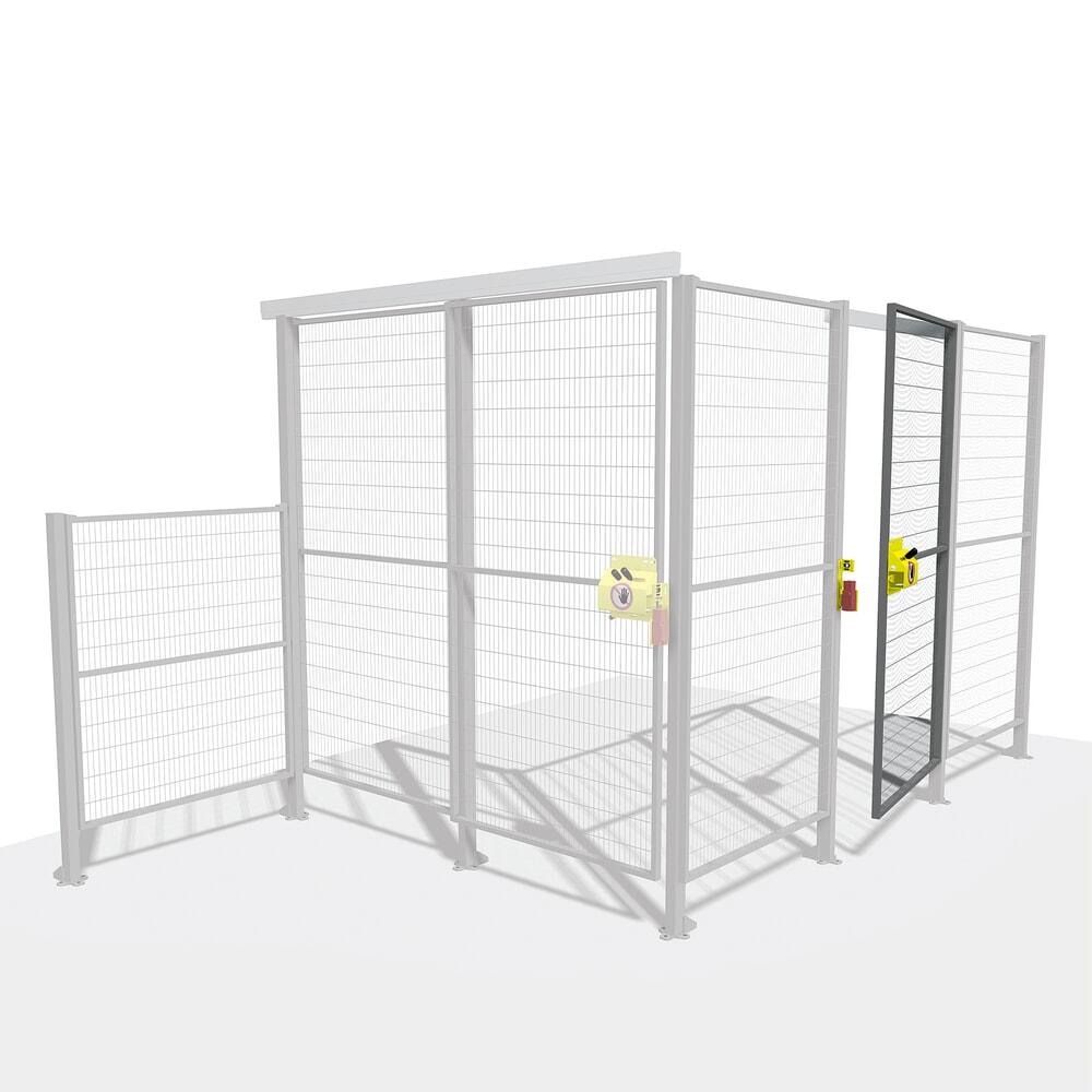 Illustration du produit: Kit de porte TROAX® SMART FIX avec serrure à cylindre, porte à battant