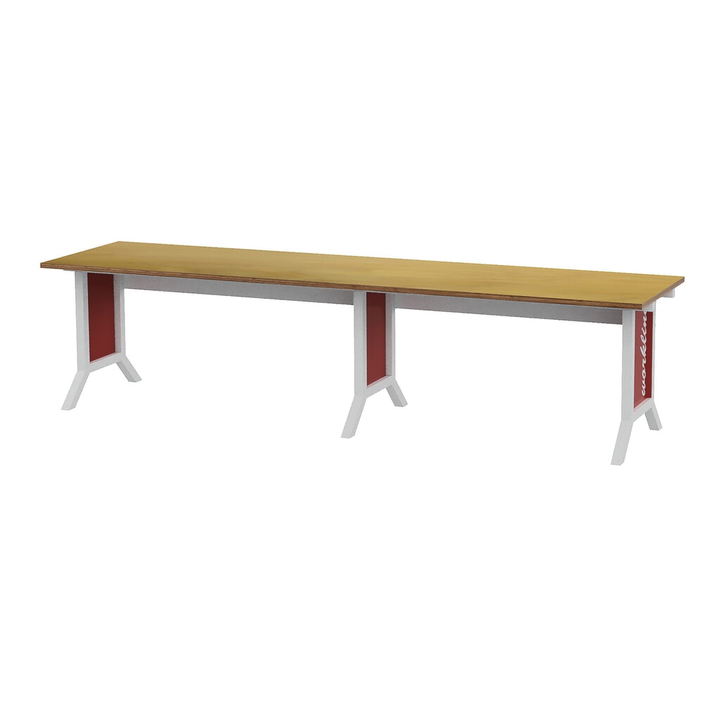 Illustration du produit: Kit de système de poste de travail, 2 pièces, réglage de la hauteur par pinces Bedrunka+Hirth, rouge rubis