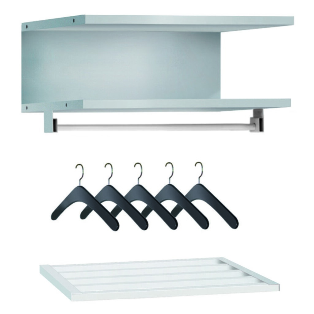 Kit de vestiaires pour penderie à casiers verrouillables PAVOY, 5 casiers de rangement, largeur 450 mm Illustration du produit: Kit de vestiaires pour penderie à casiers verrouillables PAVOY, 5 casiers de rangement, largeur 450 mm