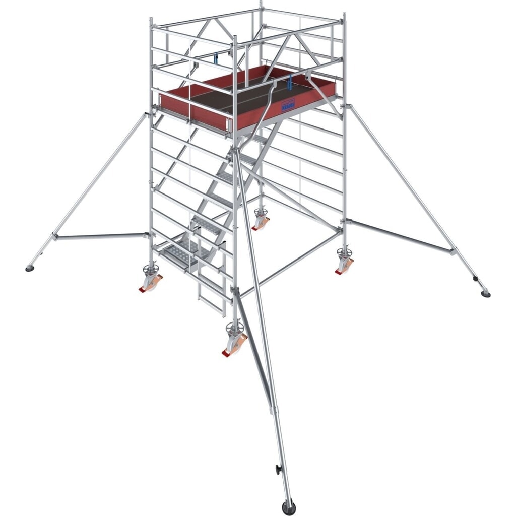 KRAUSE® STABILO Échafaudage roulant S5500, longueur de travée 2,00, hauteur de travail 4,30 Illustration du produit: KRAUSE® STABILO Échafaudage roulant S5500, longueur de travée 2,00, hauteur de travail 4,30
