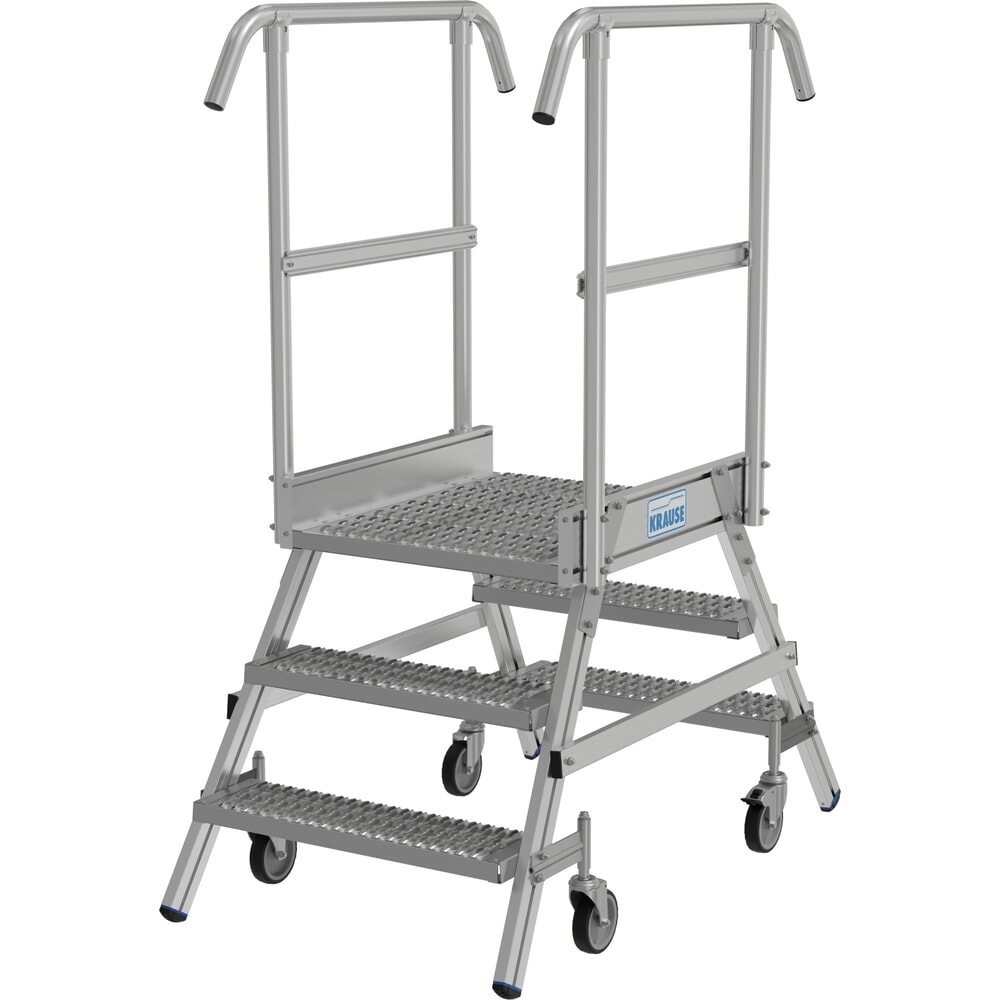 N° de l'image du produit 13 : Échelle à plate-forme mobile KRAUSE® STABILO, accès double face, grille de profil R13, 2 x 3 marches