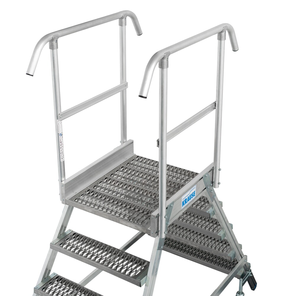 N° de l'image du produit 14 : Échelle à plate-forme mobile KRAUSE® STABILO, accès double face, grille de profil R13, 2 x 3 marches