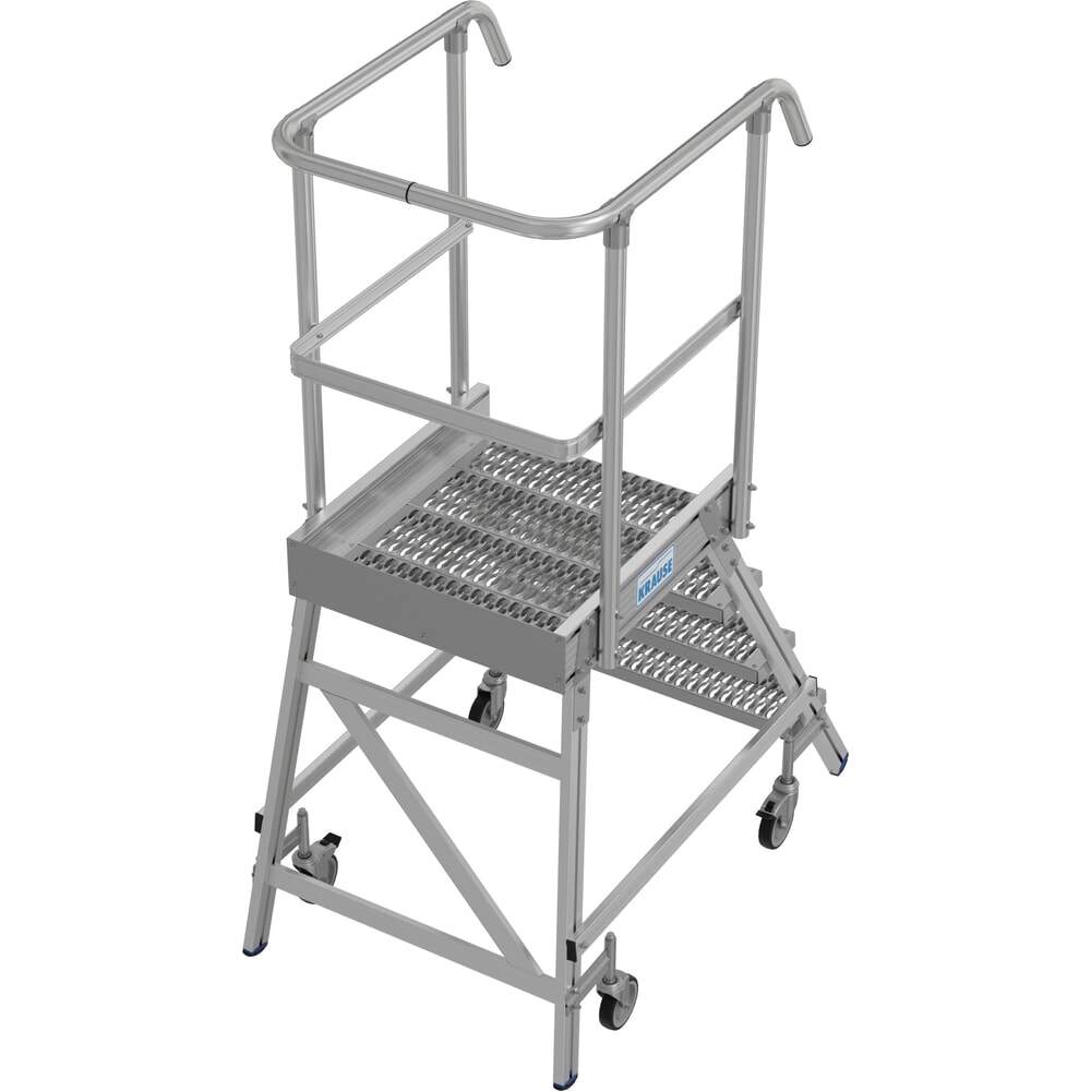 N° de l'image du produit 15 : Échelle à plate-forme mobile KRAUSE® STABILO, accès unilatéral, grille de profil R13, 4 marches