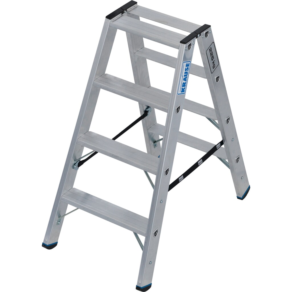 Escabeau KRAUSE® STABILO , accessible des deux côtés, capacité de charge 225 kg, 2 x 4 marches Illustration du produit: Escabeau KRAUSE® STABILO , accessible des deux côtés, capacité de charge 225 kg, 2 x 4 marches