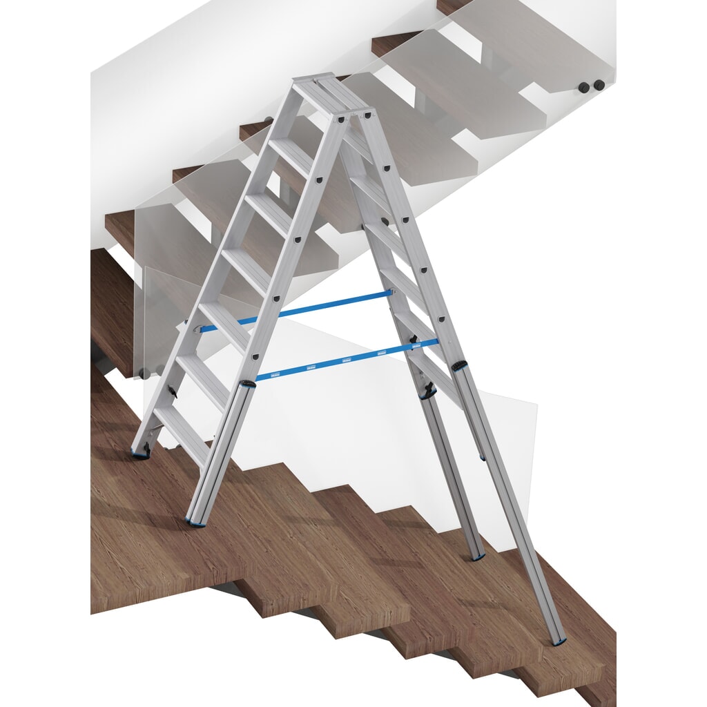 Échelle télescopique KRAUSE® STABILO avec marches, accès double face, 2 x 7 marches N° de l'image du produit 4 : Échelle télescopique KRAUSE® STABILO avec marches, accès double face, 2 x 7 marches