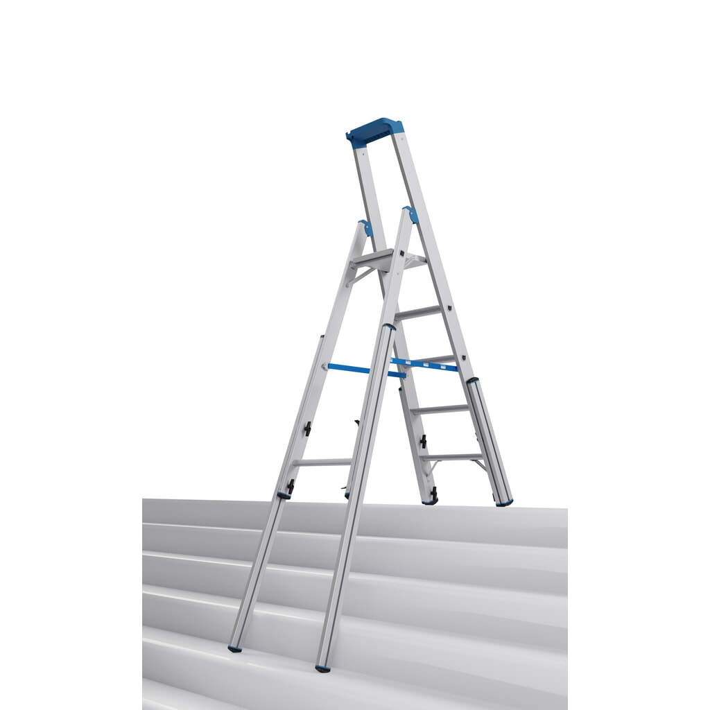 Échelle télescopique KRAUSE® STABILO avec marches, accès unilatéral, 5 marches Illustration du produit: Échelle télescopique KRAUSE® STABILO avec marches, accès unilatéral, 5 marches