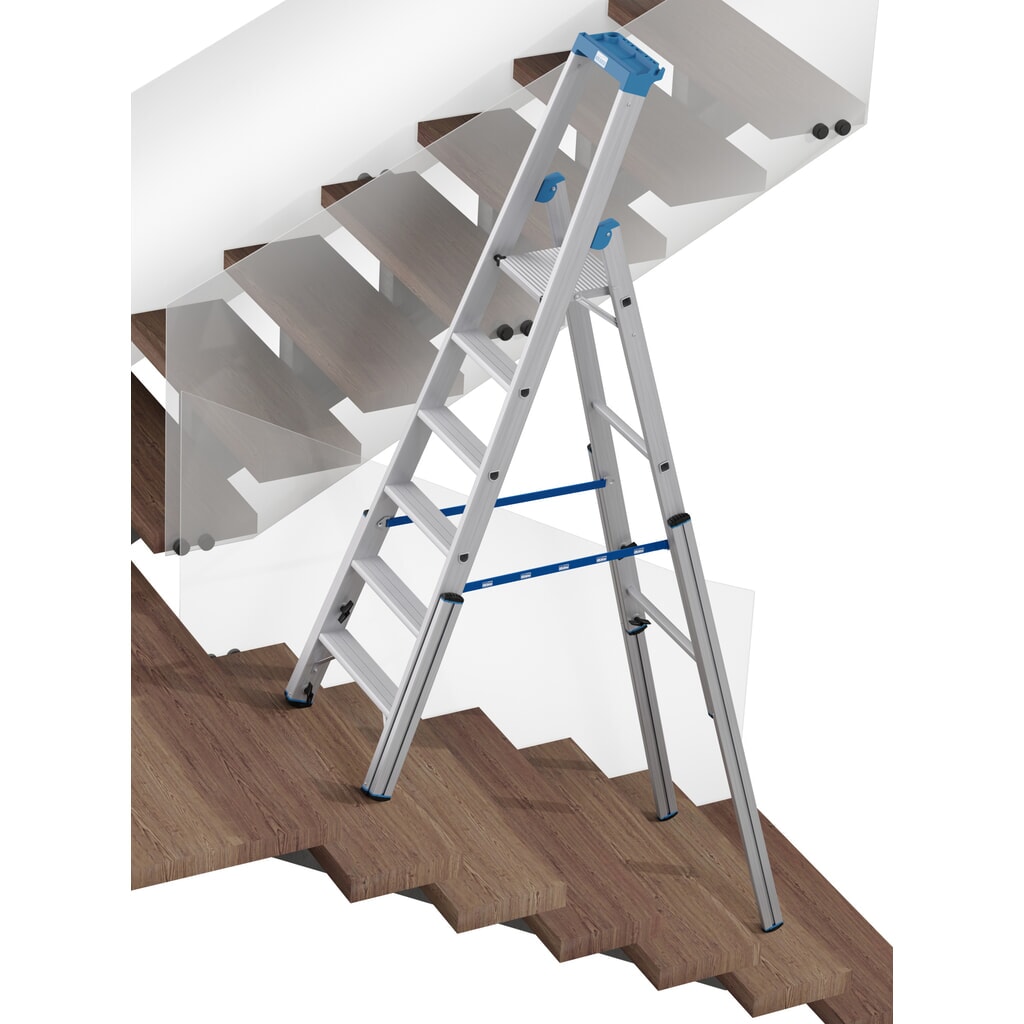 Échelle télescopique KRAUSE® STABILO avec marches, accès unilatéral, 6 marches N° de l'image du produit 4 : Échelle télescopique KRAUSE® STABILO avec marches, accès unilatéral, 6 marches