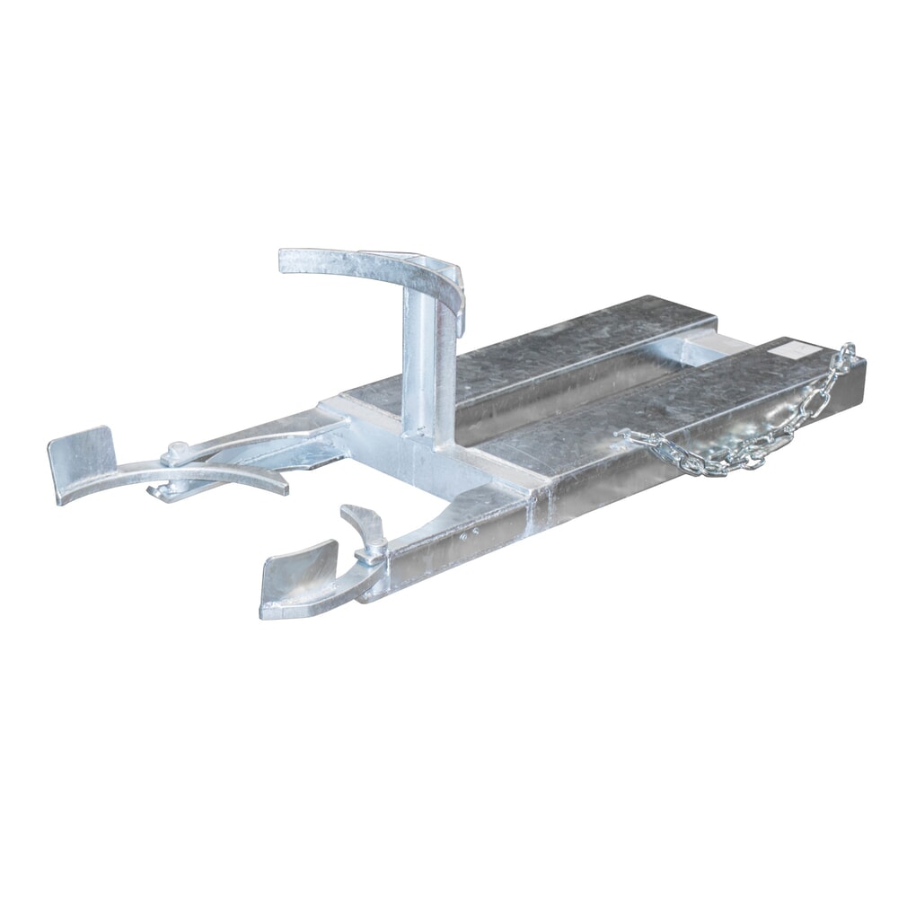 N° de l'image du produit 1 : Bauer® pince à fûts FH-I 120 pour fûts en plastique, accessoire pour chariot élévateur, galvanisée à chaud