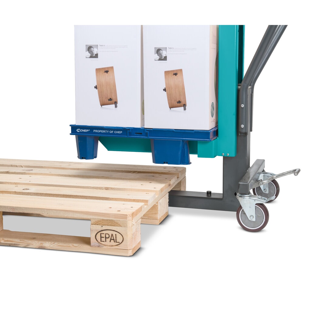 N° de l'image du produit 7 : Lève-palettes Display Ameise®, RAL 5018 bleu turquoise