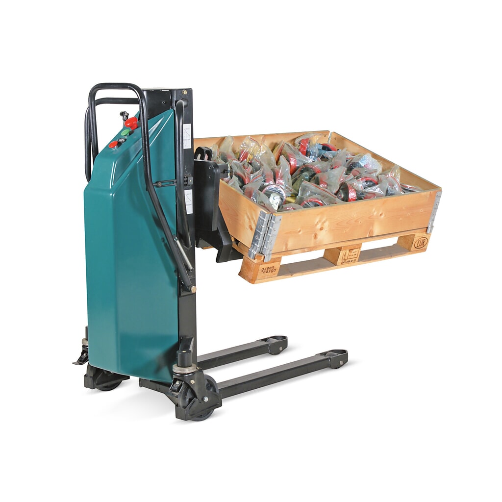 N° de l'image du produit 1 : Lève-palettes, orientable, levage électrique, hauteur de levage 900 mm