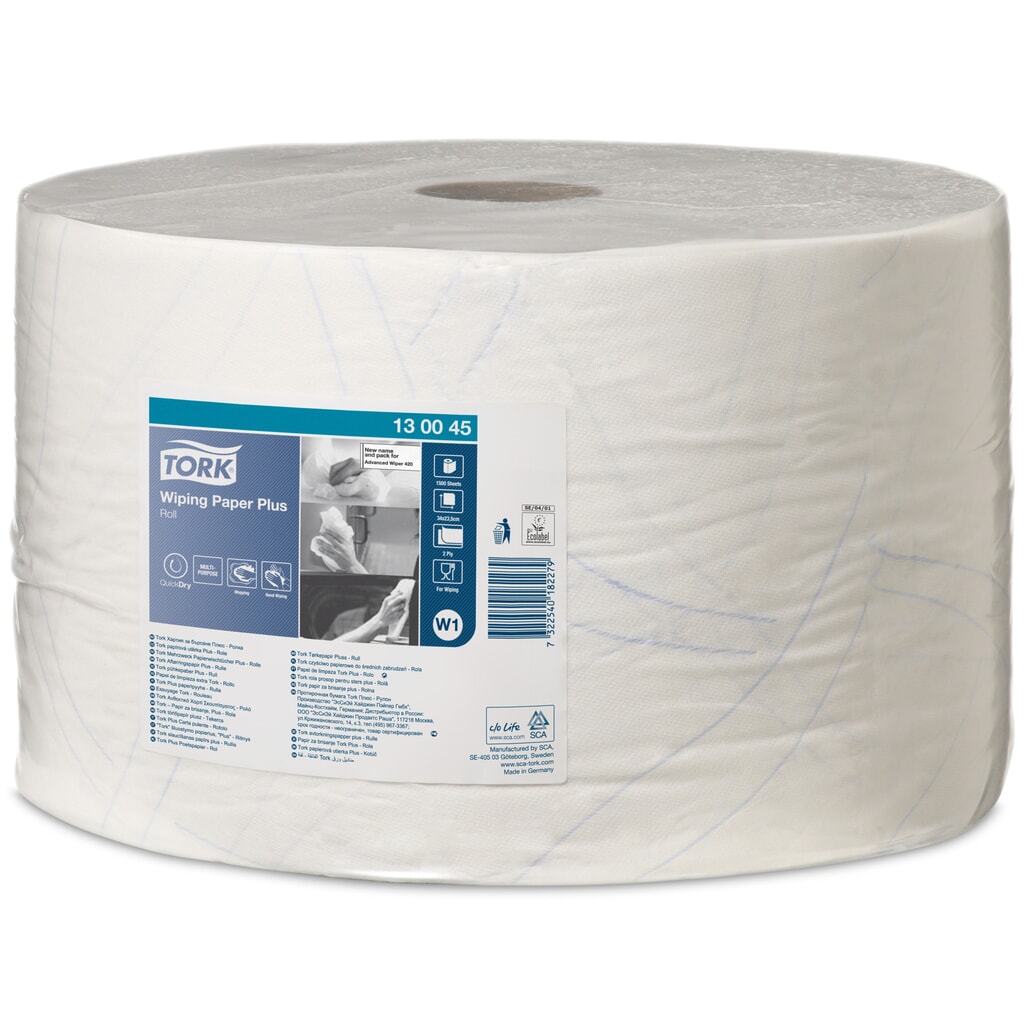 Lingettes TORK® Extra Stark, écolabel UE, Hxl 340 x 235 mm, 1 rouleau, blanc Illustration du produit: Lingettes TORK® Extra Stark, écolabel UE, Hxl 340 x 235 mm, 1 rouleau, blanc
