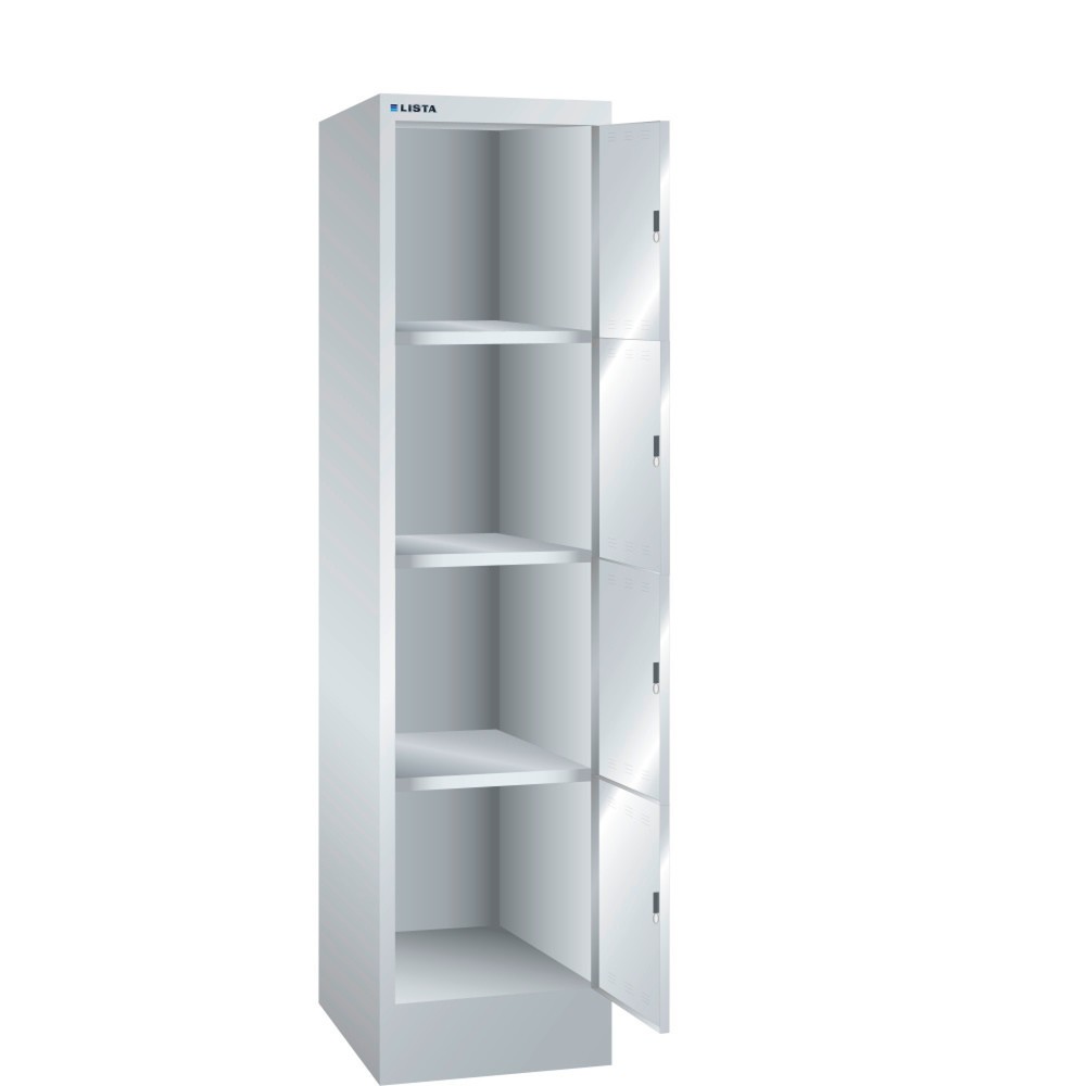 Illustration du produit: LISTA Armoire à casiers, (lxPxH) 415x500x1 795 mm, 1x4 casiers, dispositif de fermeture