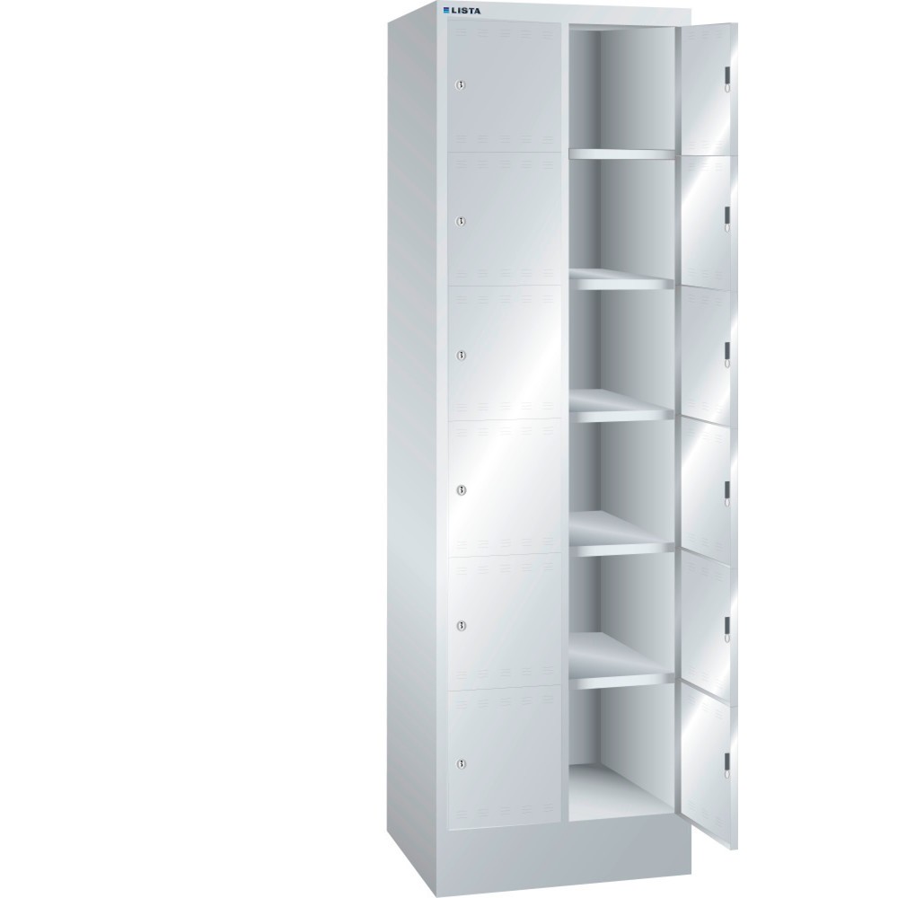 Illustration du produit: LISTA Armoire à casiers, (lxPxH) 610x500x1 995 mm, 2x6 casiers, serrure à cylindre