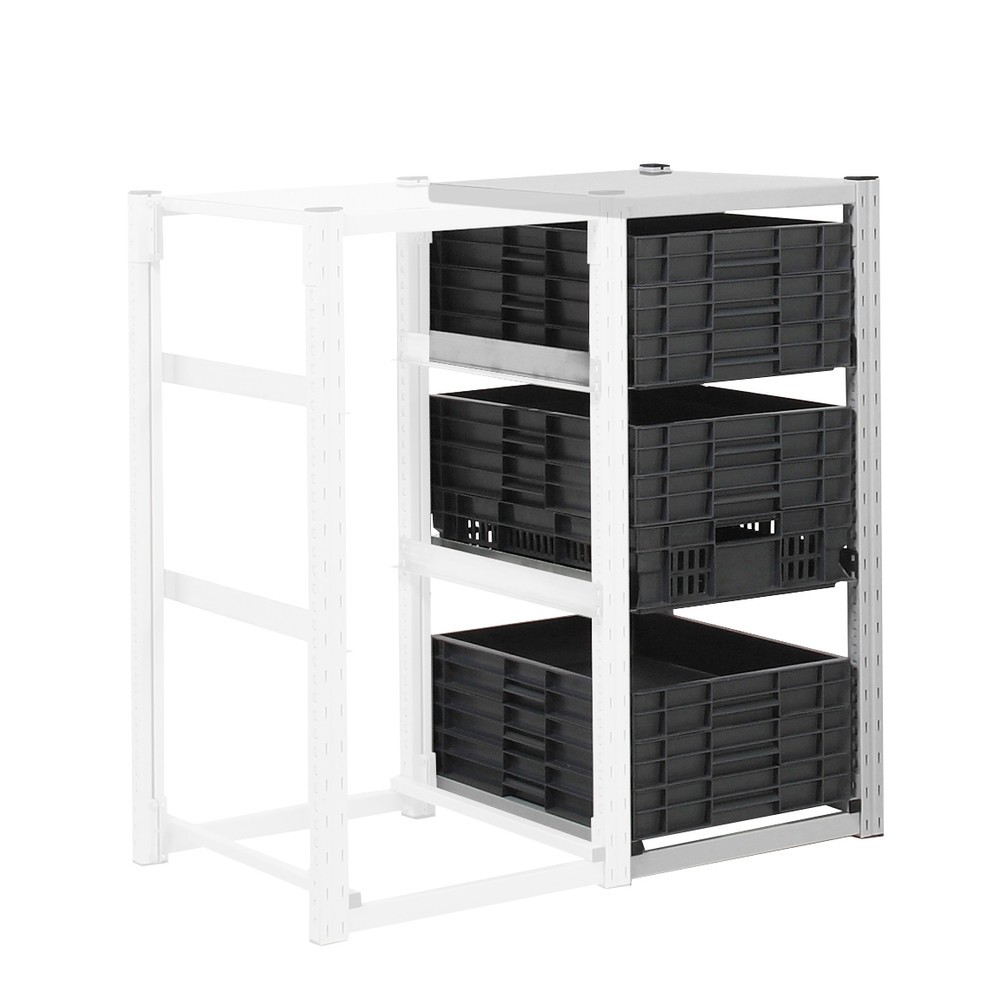 N° de l'image du produit 2 : ManOrga Rayonnage à conteneurs pour boîtes Eurobox, TA, H x l x P 1 000 x 407 x 600 mm