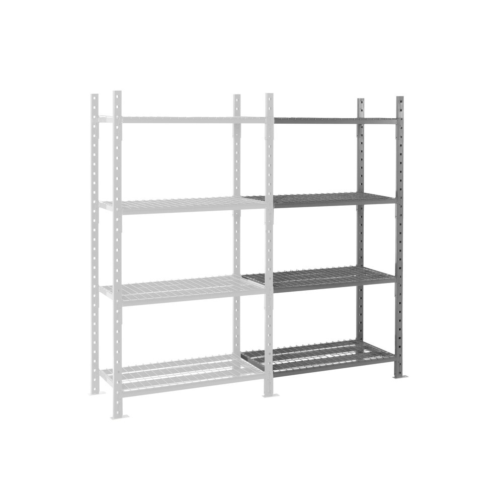 N° de l'image du produit 1 : ManOrga Rayonnage à tablettes, TA, avec fonds grillagés, FL 500 kg, H x l x P 2 000 x 1 010 x 500 mm