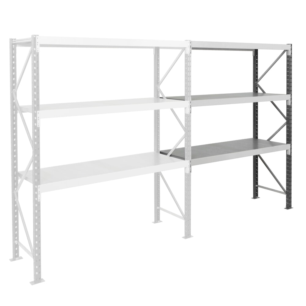 Illustration du produit: Rayonnage grande portée ManOrga, avec panneaux en acier, TA, capacité de charge 880 kg, H x l x P 2 500 x 1 800 x 600 mm