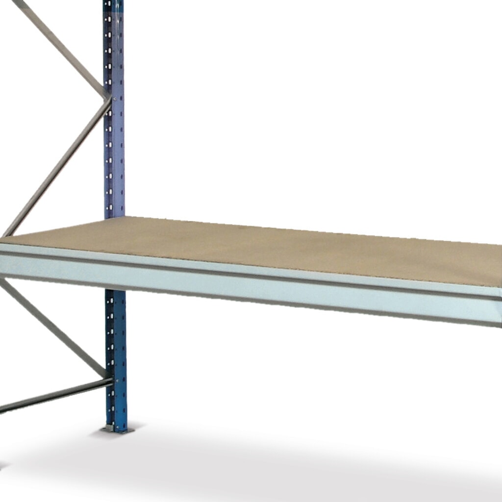 ManOrga Tablette pour rayonnage grande portée, avec panneaux agglomérés, CT jusqu'à 880 kg, lxP 1 800 x 600 mm Illustration du produit: ManOrga Tablette pour rayonnage grande portée, avec panneaux agglomérés, CT jusqu'à 880 kg, lxP 1 800 x 600 mm