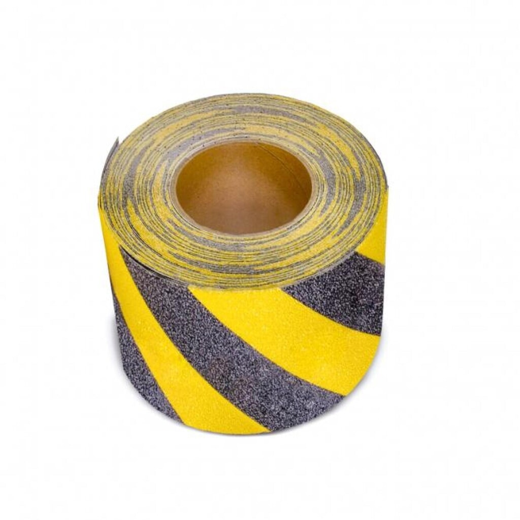 Revêtement antidérapant m2™, marquage de signalisation, rouleau, largeur 150 mm, noir-jaune Illustration du produit: Revêtement antidérapant m2™, marquage de signalisation, rouleau, largeur 150 mm, noir-jaune