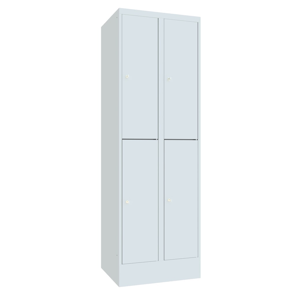 N° de l'image du produit 2 : Meuble coffre-fort PAVOY, 2 x 2 compartiments, H x l x P 1 850 x 630 x 500 mm, gris clair, gris clair