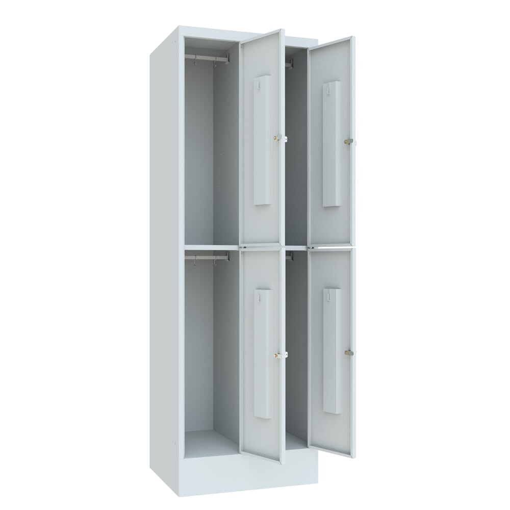 N° de l'image du produit 3 : Meuble coffre-fort PAVOY, 2 x 2 compartiments, H x l x P 1 850 x 630 x 500 mm, gris clair, gris clair