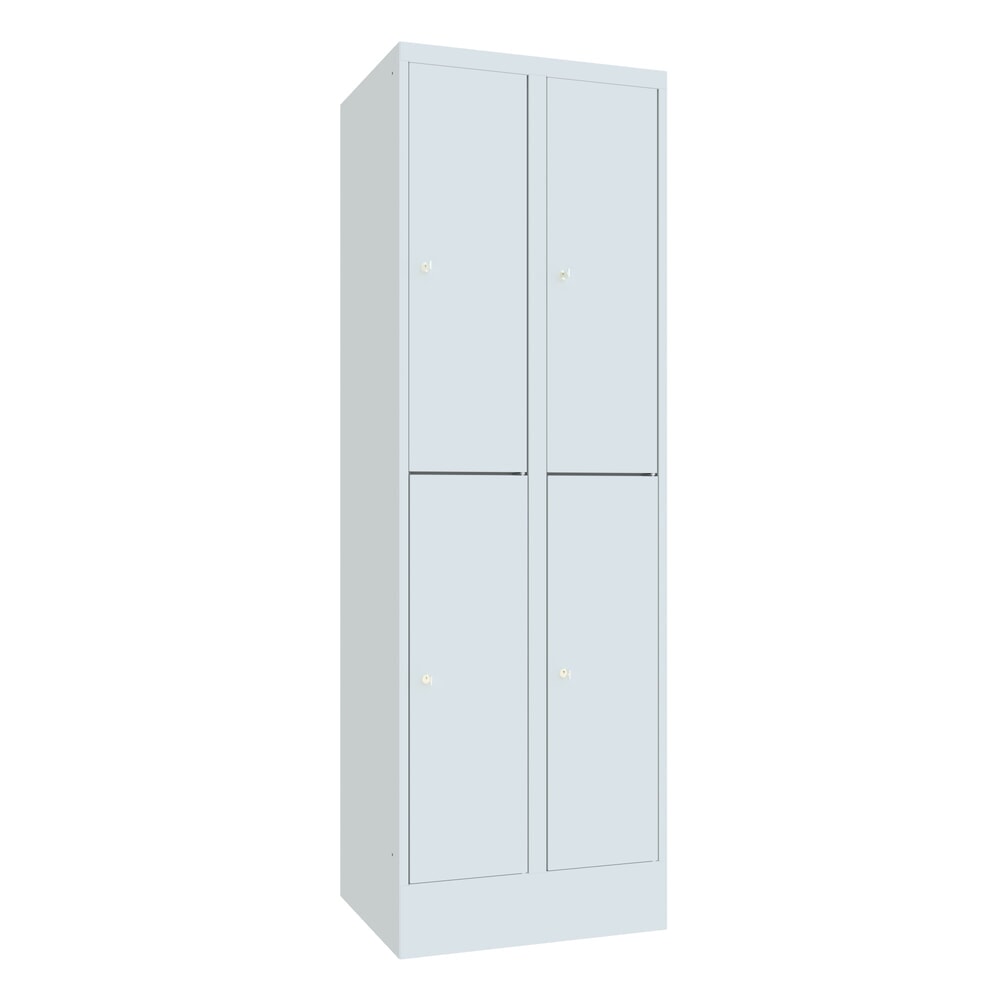 Illustration du produit: Meuble coffre-fort PAVOY, 2 x 2 compartiments, H x l x P 1 850 x 630 x 500 mm, gris clair, gris clair