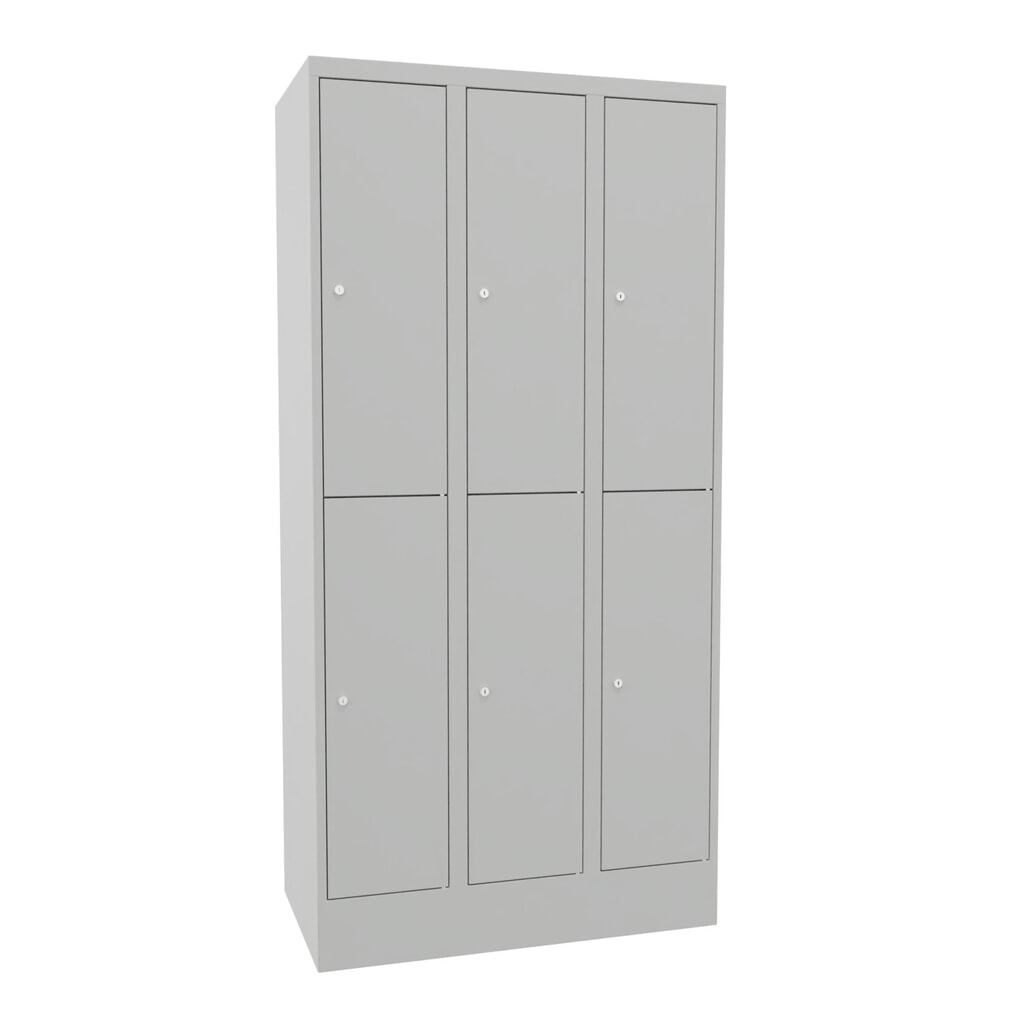 Meuble coffre-fort PAVOY, 3 x 2 compartiments, H x l x P 1 850 x 930 x 500 mm, gris clair, gris clair Illustration du produit: Meuble coffre-fort PAVOY, 3 x 2 compartiments, H x l x P 1 850 x 930 x 500 mm, gris clair, gris clair